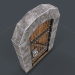 3d Древняя деревянная дверь (анимированная) 3d модель модель купить - ракурс