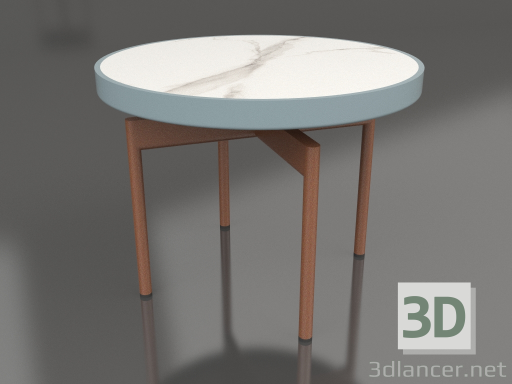 modello 3D Tavolino rotondo Ø60 (Grigio blu, DEKTON Aura) - anteprima