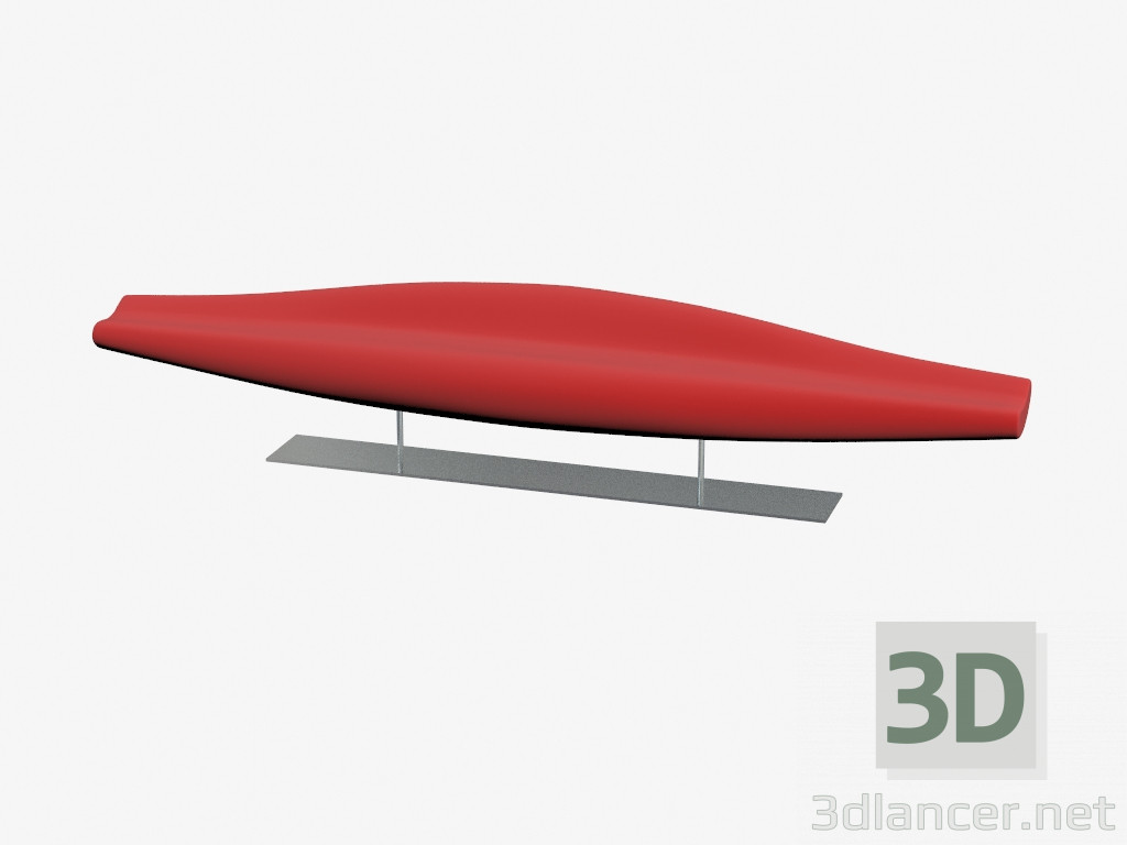 modello 3D panca Inout - anteprima