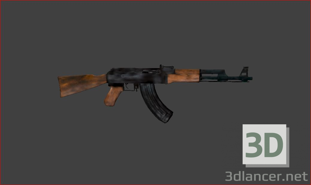 modello 3D AK-47 - anteprima