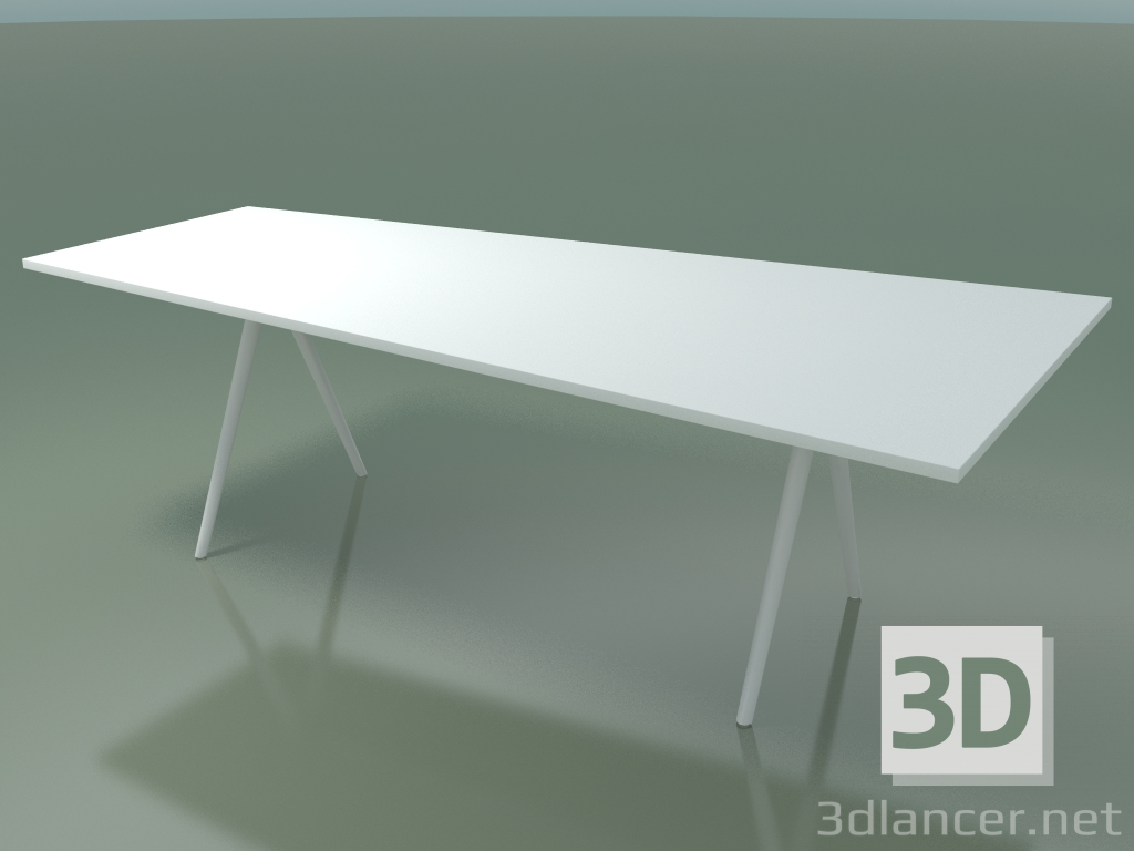 modello 3D Tavolo trapezoidale 5412 (H 74-120-80x240 cm, laminato Fenix F01, V12) - anteprima