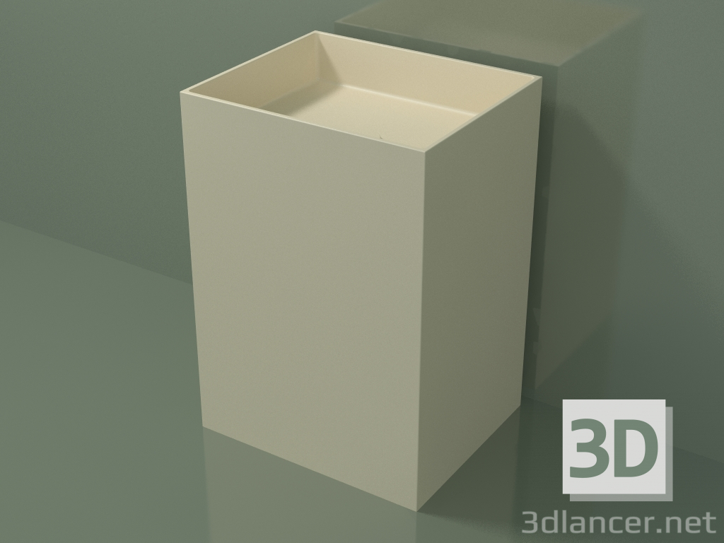 3D modeli Ayaklı lavabo (03UN36301, Bone C39, L 60, P 50, H 85 cm) - önizleme