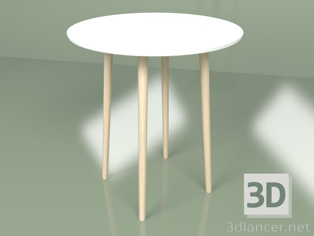 3d модель Маленький обідній стіл Супутник 70 см (білий) – превью