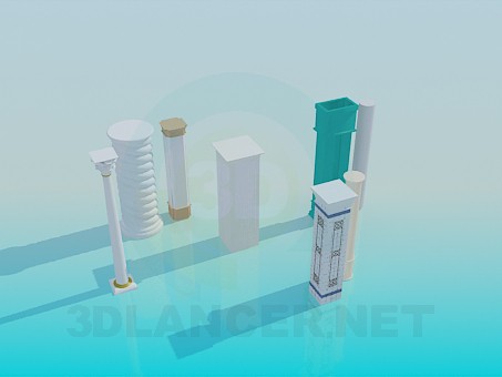 3d model Columnas - vista previa