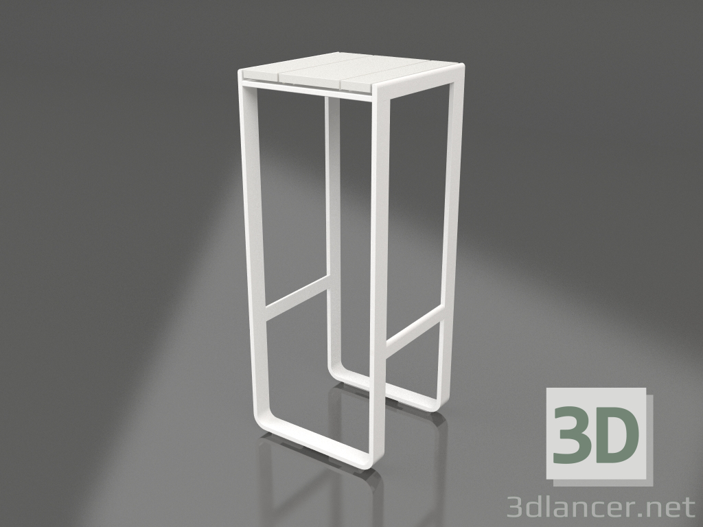 modèle 3D Tabouret haut (Blanc) - preview