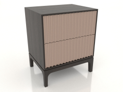 Nachttisch FARGO 2 Schubladen mit gefrästen Fronten (Beige, Wenge-Eiche, Option 2)