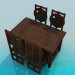 3D Modell Tisch und Stühle für pub - Vorschau