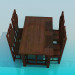 modèle 3D Table et chaises pour pub - preview