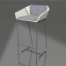 modèle 3D Chaise semi-bar avec dossier (Anthracite) - preview