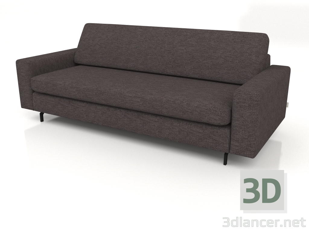 modello 3D Divano Jean 2,5 posti (Antracite) - anteprima