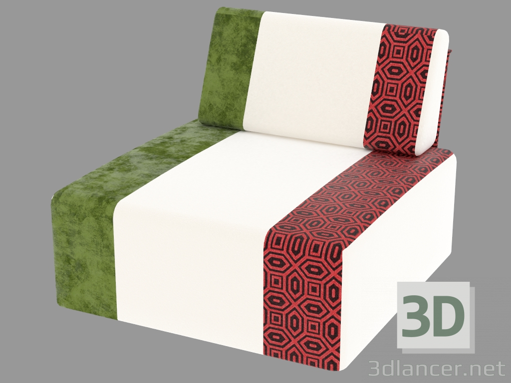 3 डी मॉडल कुर्सी मॉड्यूलर - पूर्वावलोकन