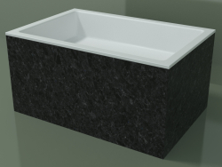 Countertop washbasin (01R142301, Nero Assoluto M03, L 72, P 48, H 36 cm)
