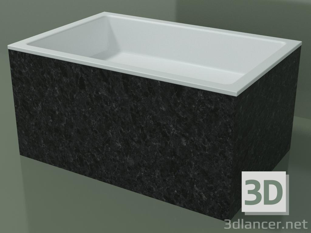 3D modeli Tezgah üstü lavabo (01R142301, Nero Assoluto M03, L 72, P 48, H 36 cm) - önizleme
