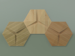 Panel de madera hexagonal