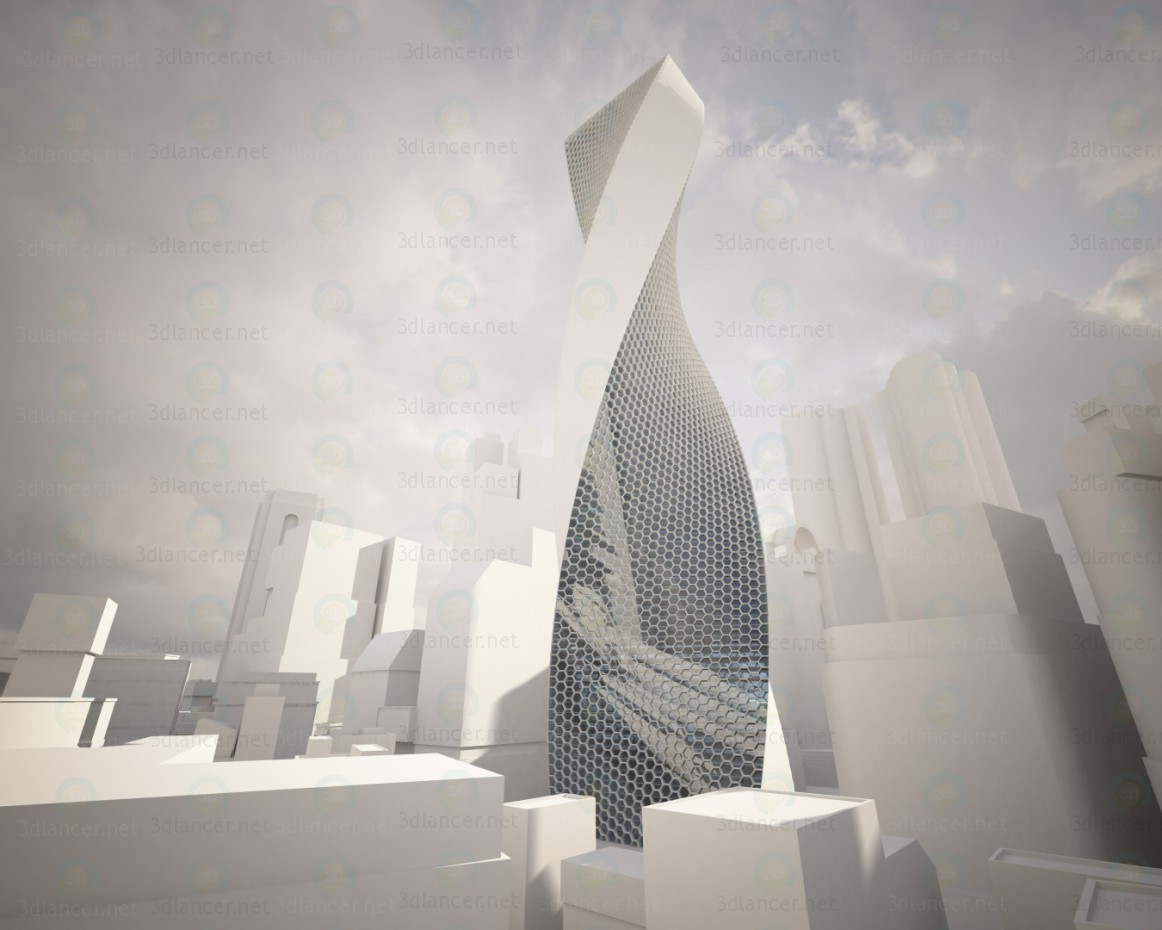 3D Modell Wolkenkratzer - Vorschau