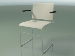 Stapelbarer Stuhl mit Armlehnen 6603 (Polypropylen Elfenbein, CRO)