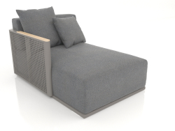 Sofa module section 2 left (Quartz gray)