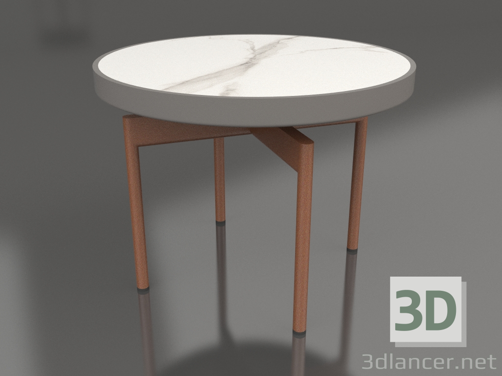 modello 3D Tavolino rotondo Ø60 (Grigio quarzo, DEKTON Aura) - anteprima