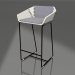 3D modeli Sırtlı Yarım Bar Sandalyesi (Siyah) - önizleme