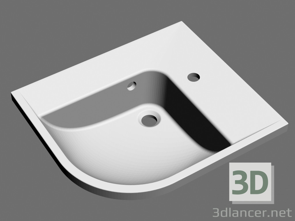 3d model BeHappy L washbasin - preview