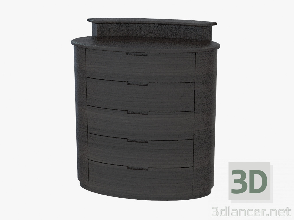 3d model Chest of five drawers (JSB1403) - preview
