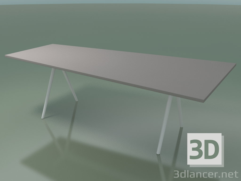 modello 3D Tavolo trapezoidale 5412 (H 74 - 120-80x240 cm, laminato Fenix F04, V12) - anteprima