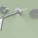 3d model Wall-mounted set of 2 separate mixers with spout (18 11 V, AS) - preview