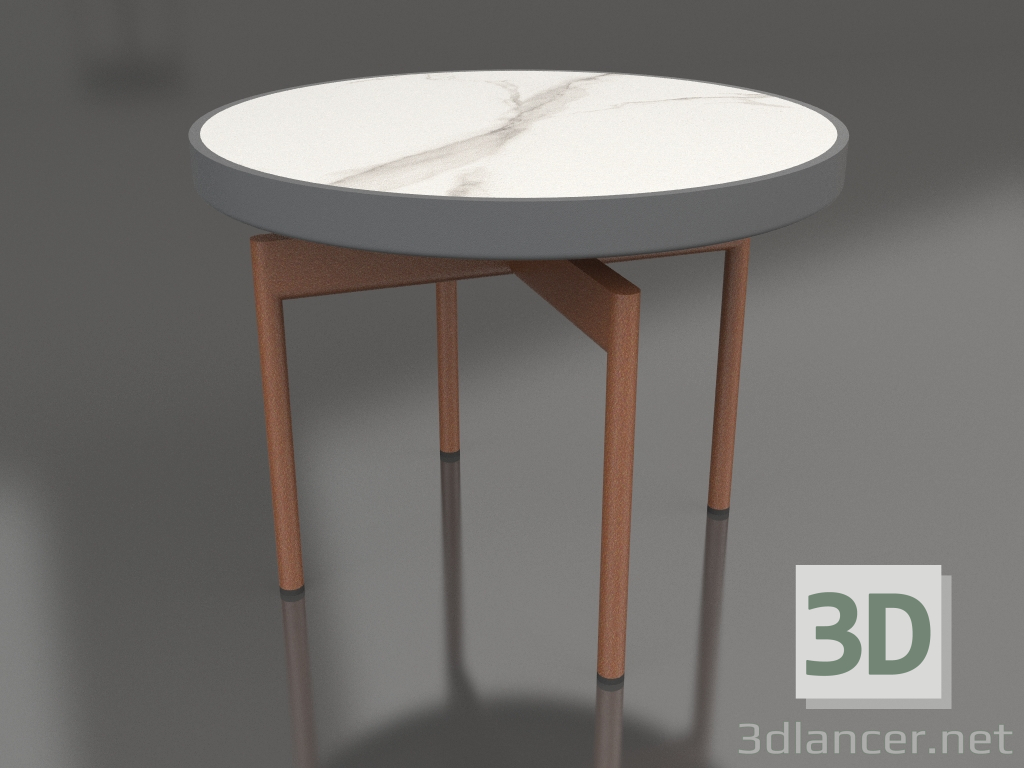 modello 3D Tavolino rotondo Ø60 (Antracite, DEKTON Aura) - anteprima