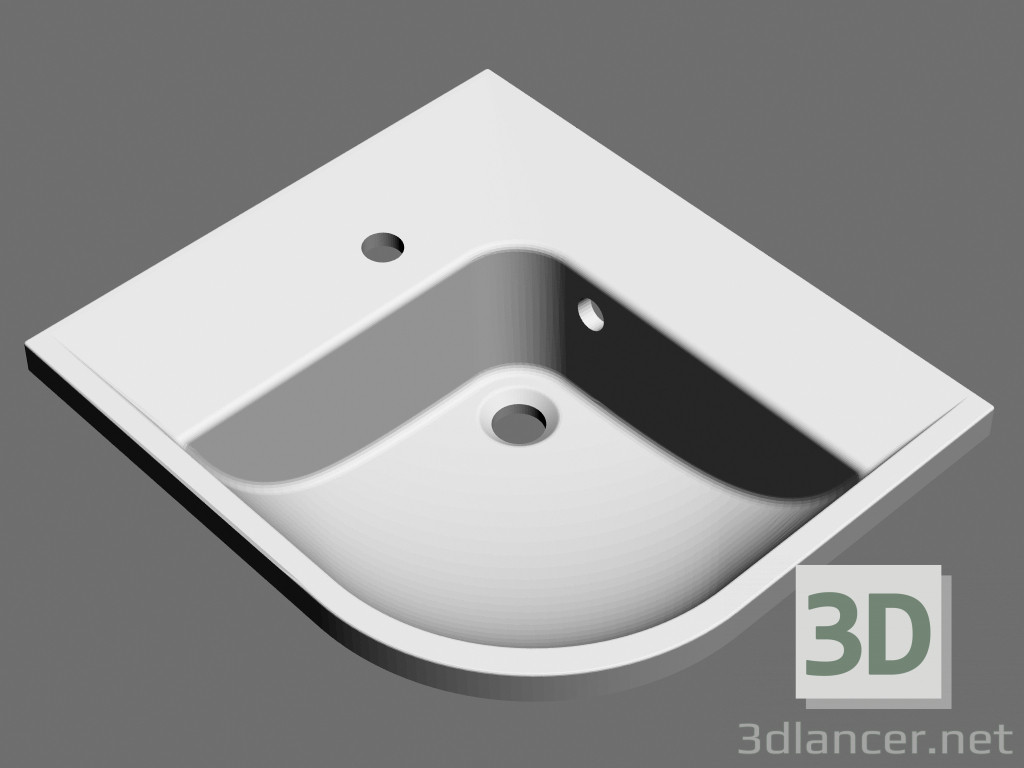modello 3D Lavabo BeHappy R - anteprima
