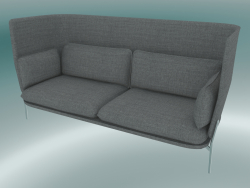 Divano divano (LN7, 90x232 H 115 cm, gambe cromate, Hot Madison 724)