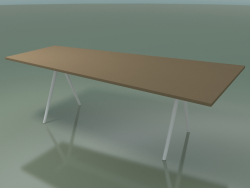 Table trapézoïdale 5412 (H 74 - 120-80x240 cm, stratifié Fenix F05, V12)