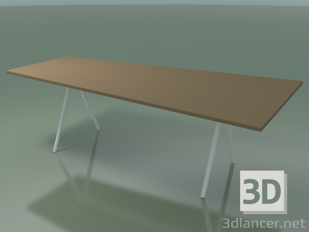 modello 3D Tavolo trapezoidale 5412 (H 74 - 120-80x240 cm, laminato Fenix F05, V12) - anteprima