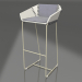 modèle 3D Chaise haute avec dossier (Or) - preview