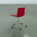 3D modeli Sandalye 0466 (5 tekerlekli, kolçaklı, ön kaplamalı, polipropilen PO00104) - önizleme