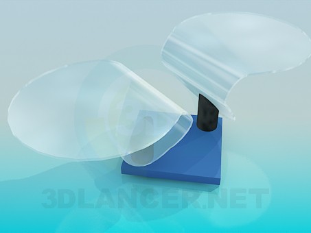 modello 3D Tabella con vanity separata - anteprima