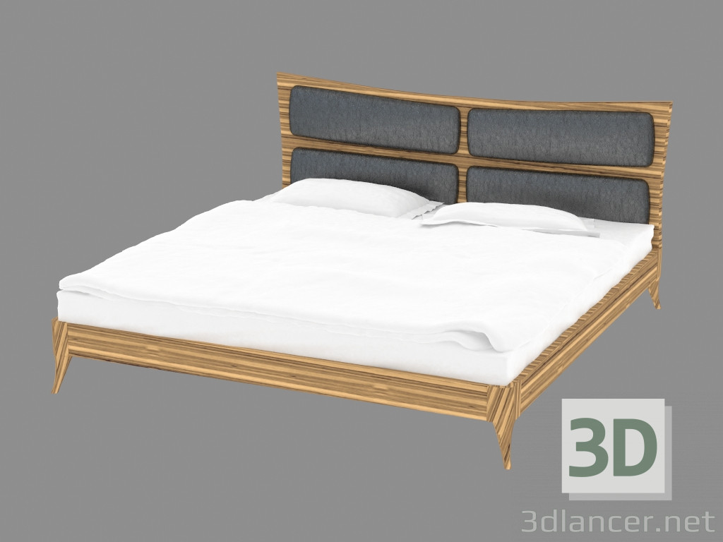 3 डी मॉडल क्लासिक शैली में डबल बेड (जेएसबी 1030) - पूर्वावलोकन