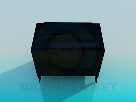 modèle 3D Commode noir - preview