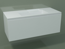 Washbasin with drawer (L 120, P 50, H 48 cm)