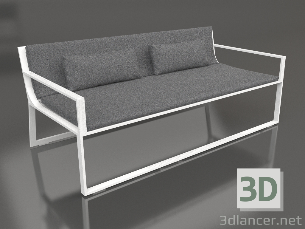 3 डी मॉडल 2-सीटर सोफा (सफ़ेद) - पूर्वावलोकन