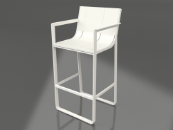 Stool with a high back and armrests (Agate gray)