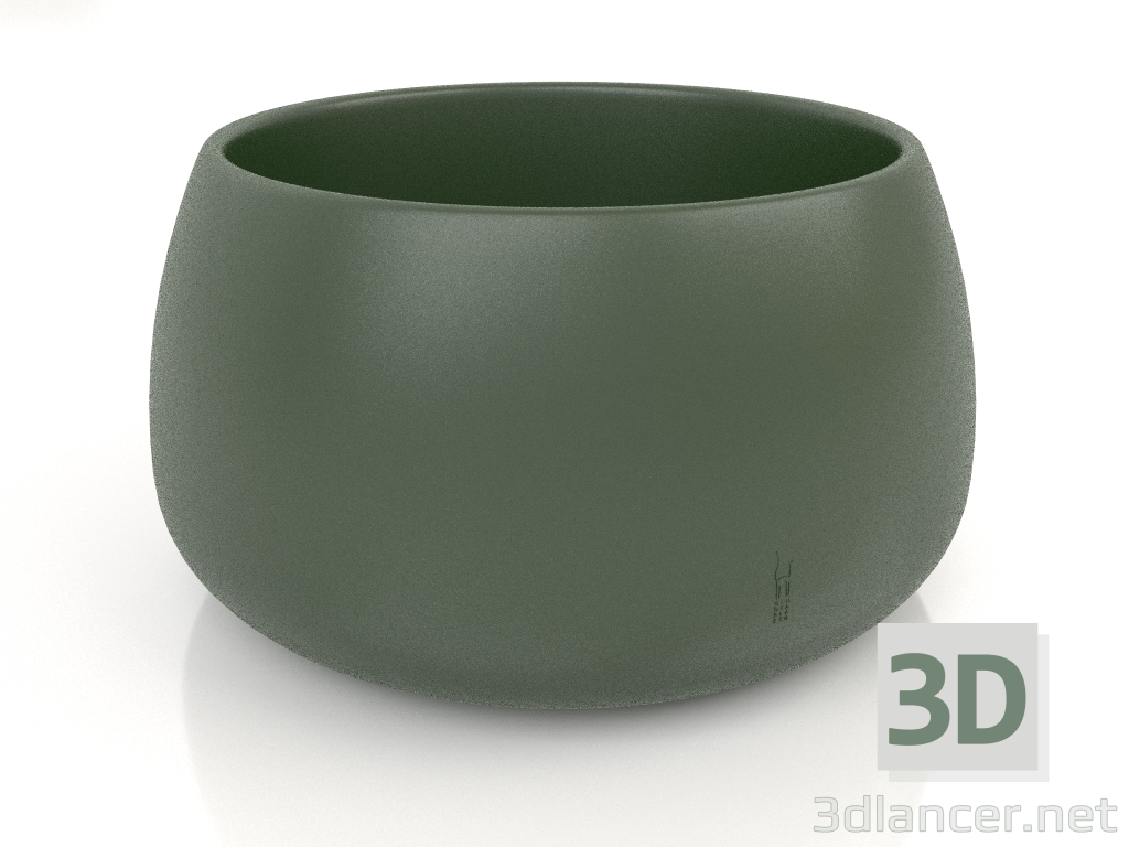 3d model Pot for a plant 3 (Bottle green) - preview
