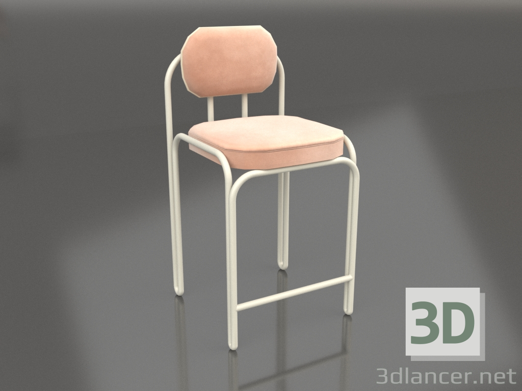 3d model Semi-bar stool Tyanuchka (Peach mousse) - preview