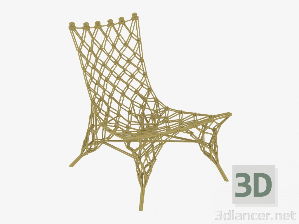 3D Modell Sessel geflochten geknotet - Vorschau