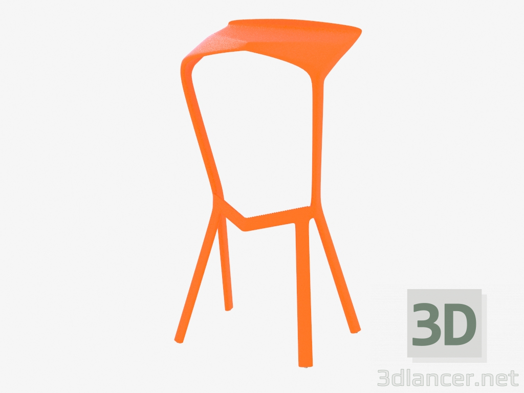 modello 3D bar sedia Miura 2 - anteprima