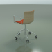 3D modeli Sandalye 0334 (5 tekerlekli, kolçaklı, ön kaplamalı, ağartılmış meşe) - önizleme