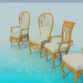 3 डी मॉडल सेट में कुर्सियों - पूर्वावलोकन