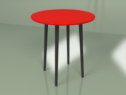 Mesa de comedor pequeña Sputnik 70 cm (rojo)