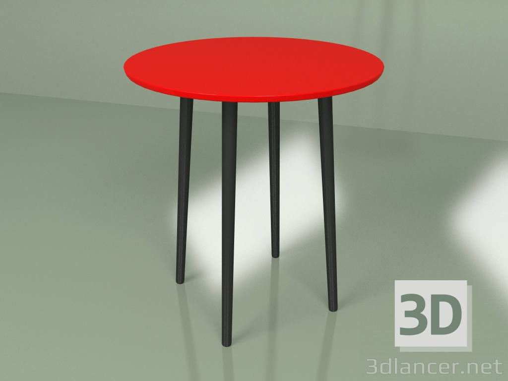 3D modeli Küçük yemek masası Sputnik 70 cm (kırmızı) - önizleme