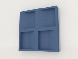 3D wall panel CONCAVE (blue)