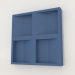 3d model 3D wall panel CONCAVE (blue) - preview